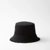 Hats And Gloves*Prada Drill bucket hat Black