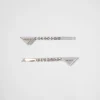 Headbands And Hair Accessories*Prada Embellished brass hair clip Steel/crystal