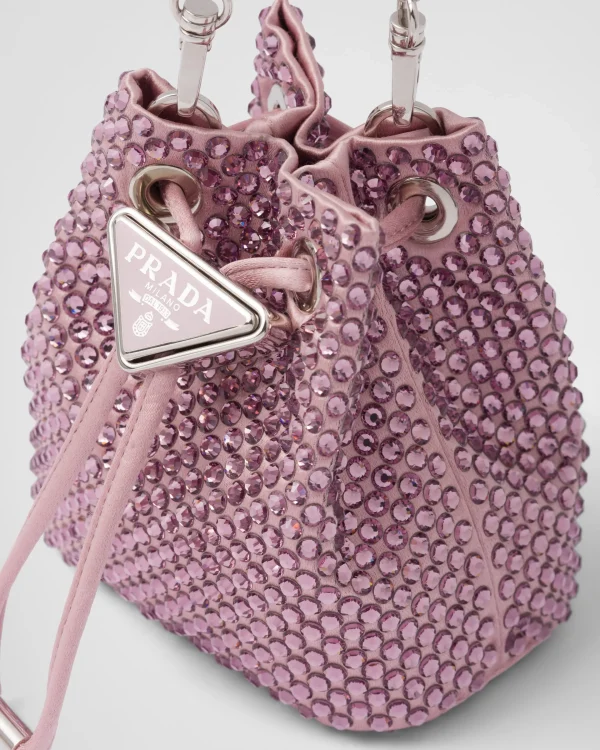 Mini Bags | Mini Bags*Prada Embellished satin mini-pouch Alabasterpink