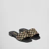 Slippers And Mules*Prada Embroidered fabric slides Black/beige