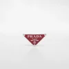 Custom Belts*Prada Enameled metal belt buckle Fieryred