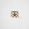 Jewels*Prada Enameled metal ring Black/white