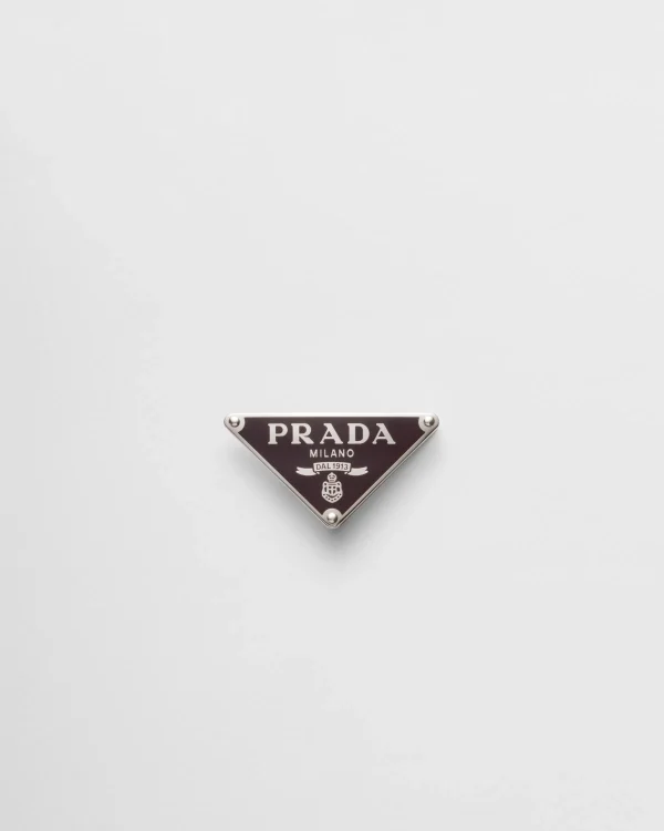 Custom Belts*Prada Enameled-metal belt buckle Garnet