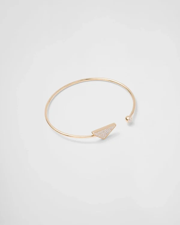 Bracelets*Prada Eternal Gold bangle bracelet in yellow gold with diamonds Gold/white