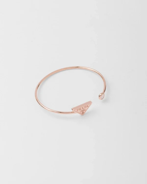 Bracelets*Prada Eternal Gold bangle bracelet in pink gold with diamond Rosegold/white