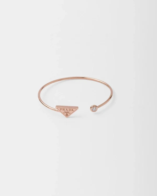 Bracelets*Prada Eternal Gold bangle bracelet in pink gold with diamond Rosegold/white