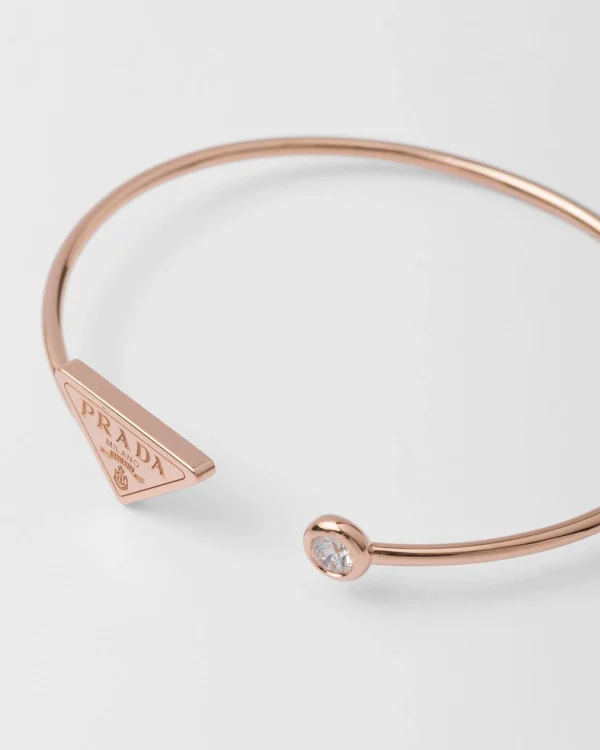 Bracelets*Prada Eternal Gold bangle bracelet in pink gold with diamond Rosegold/white