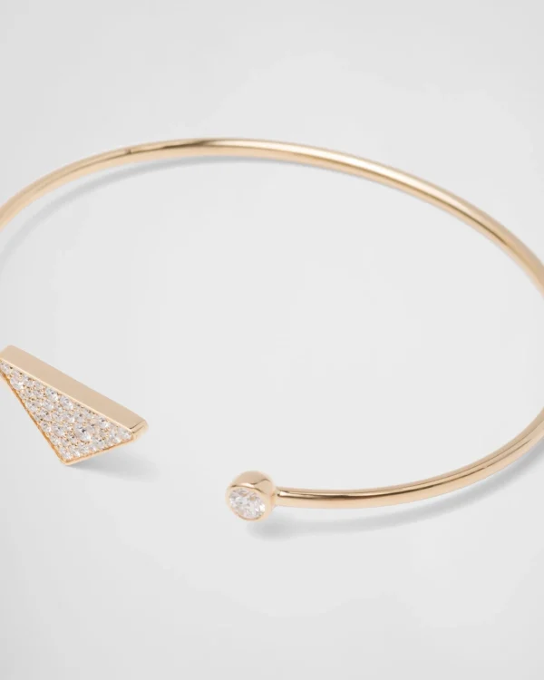 Bracelets*Prada Eternal Gold bangle bracelet in yellow gold with diamonds Gold/white