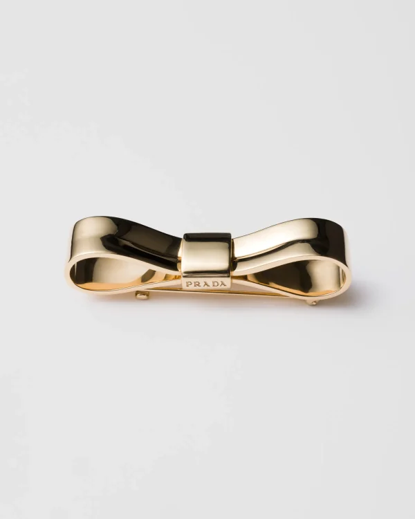 Earrings And Brooches*Prada Eternal Bow brooch - yellow Gold