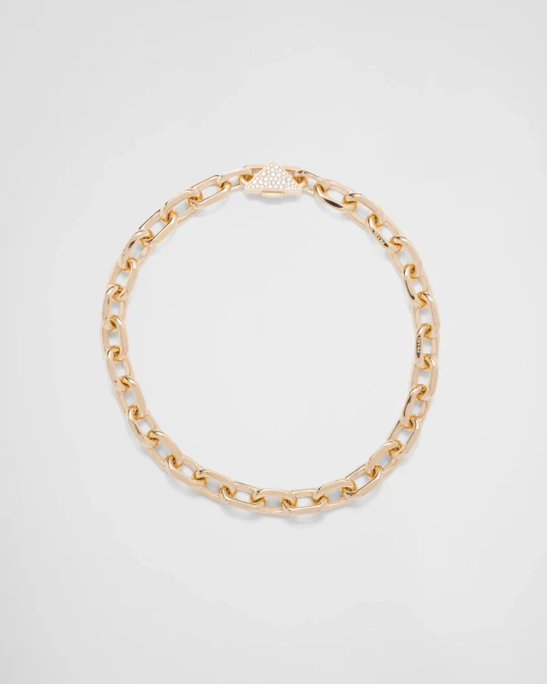 Necklaces*Prada Eternal Gold chain necklace in yellow gold with diamonds Gold/white