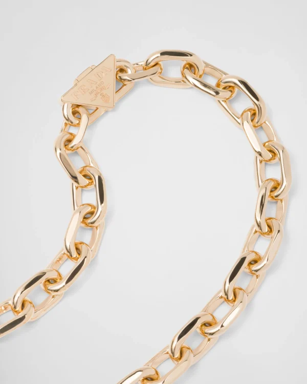 Necklaces*Prada Eternal Gold chain necklace in yellow gold with diamonds Gold/white