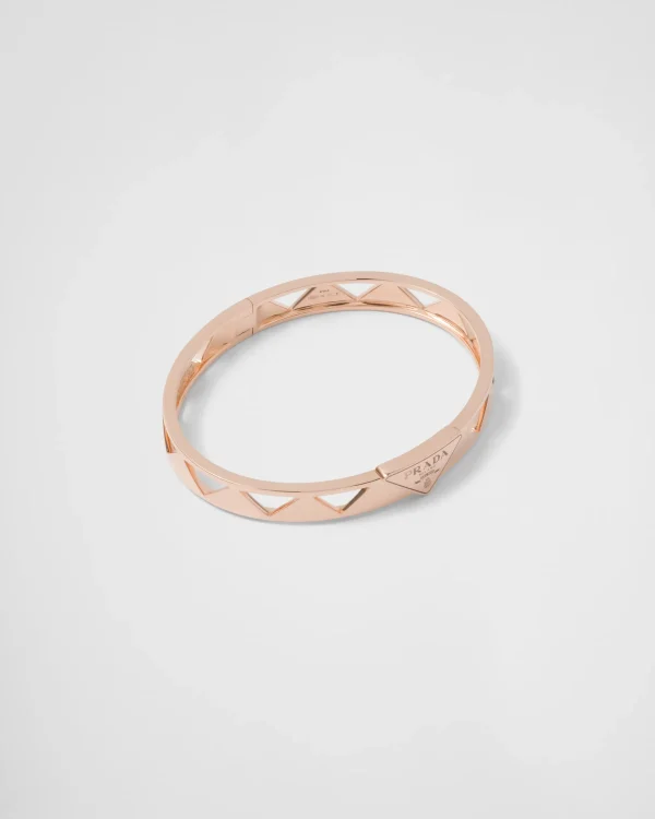 Bracelets*Prada Eternal Gold cut-out bangle bracelet in pink gold Rosegold