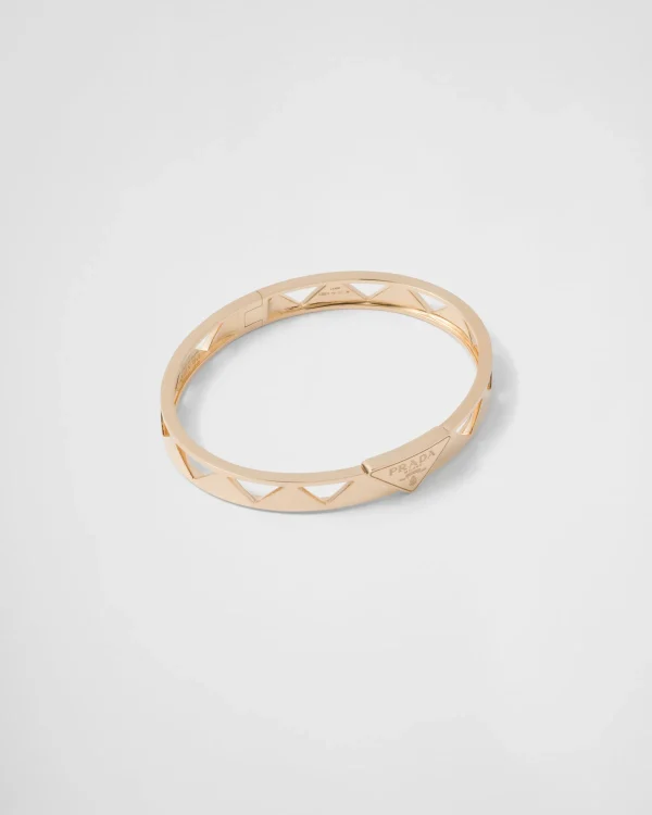 Bracelets*Prada Eternal cut-out bangle bracelet in yellow Gold