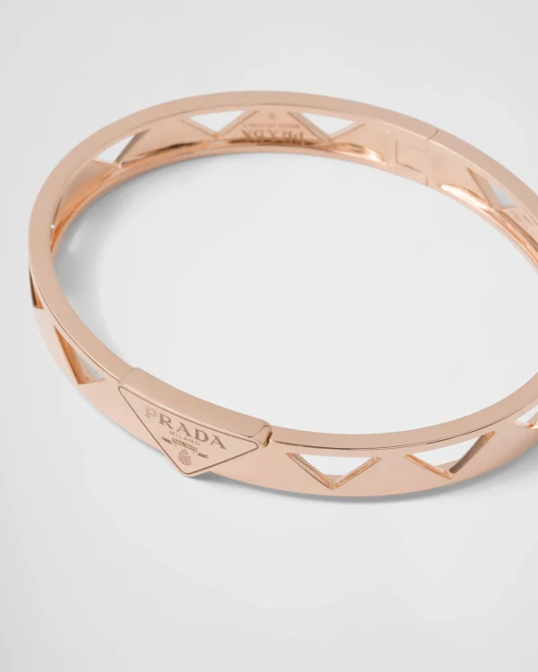 Bracelets*Prada Eternal Gold cut-out bangle bracelet in pink gold Rosegold