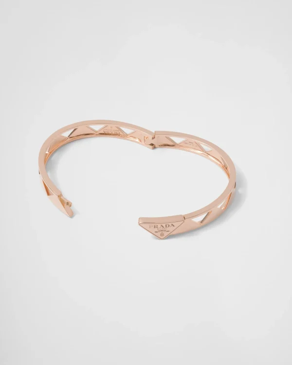 Bracelets*Prada Eternal Gold cut-out bangle bracelet in pink gold Rosegold