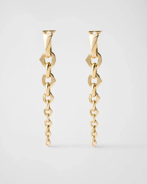 Earrings And Brooches*Prada Eternal pendant earrings - yellow Gold