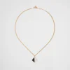 Necklaces*Prada Eternal Gold pendant necklace in yellow gold with diamonds and onyx Gold/onyx/white