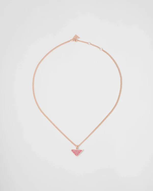 Necklaces*Prada Eternal Gold pendant necklace in pink gold with diamonds Pinkgold/begonia/white