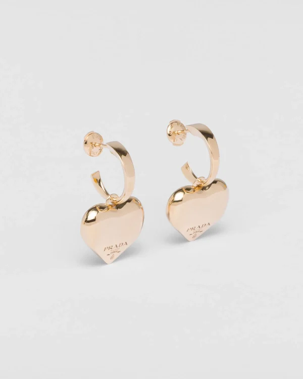 Earrings And Brooches*Prada Eternal small drop earrings in yellow Gold