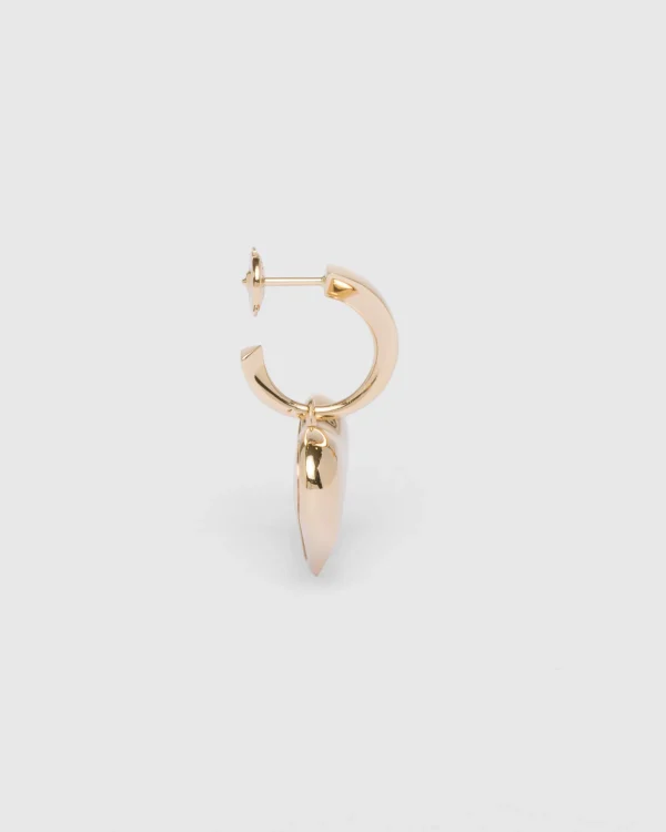 Earrings And Brooches*Prada Eternal small drop earrings in yellow Gold