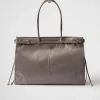 Briefcases | Briefcases*Prada Extra large leather handbag Pewter