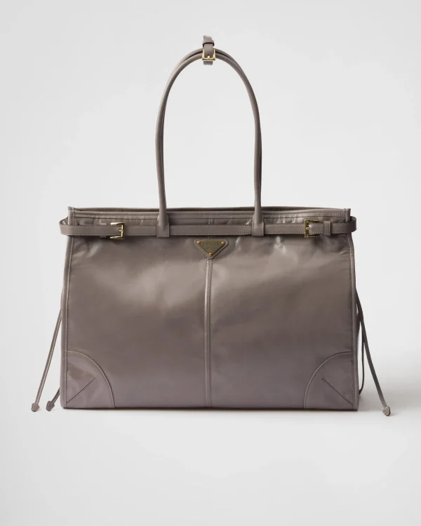 Briefcases | Briefcases*Prada Extra large leather handbag Pewter