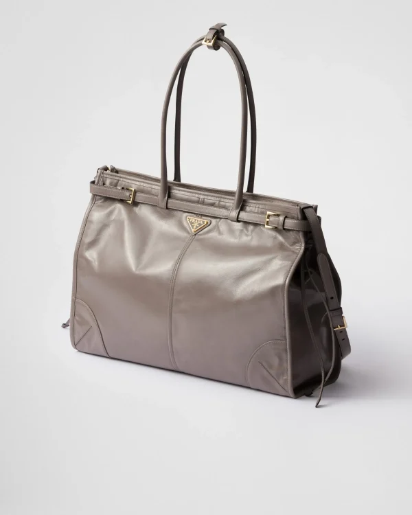 Briefcases | Briefcases*Prada Extra large leather handbag Pewter