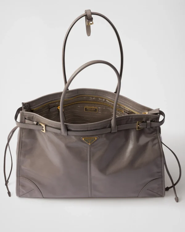 Briefcases | Briefcases*Prada Extra large leather handbag Pewter