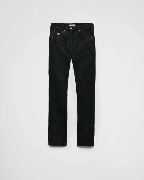 Denim*Prada Five-pocket corduroy jeans Black