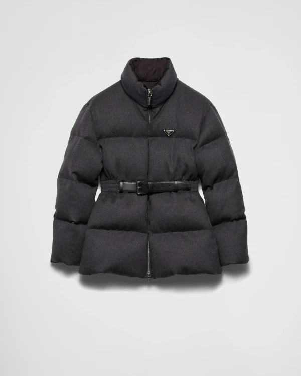 Outerwear*Prada Flannel down jacket Slategray