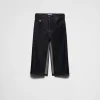 Denim*Prada Flared skirt in selvedge denim Navy