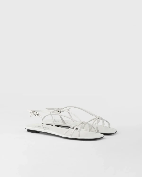 Sandals*Prada Flat leather sandals White