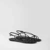 Sandals*Prada Flat leather sandals Black