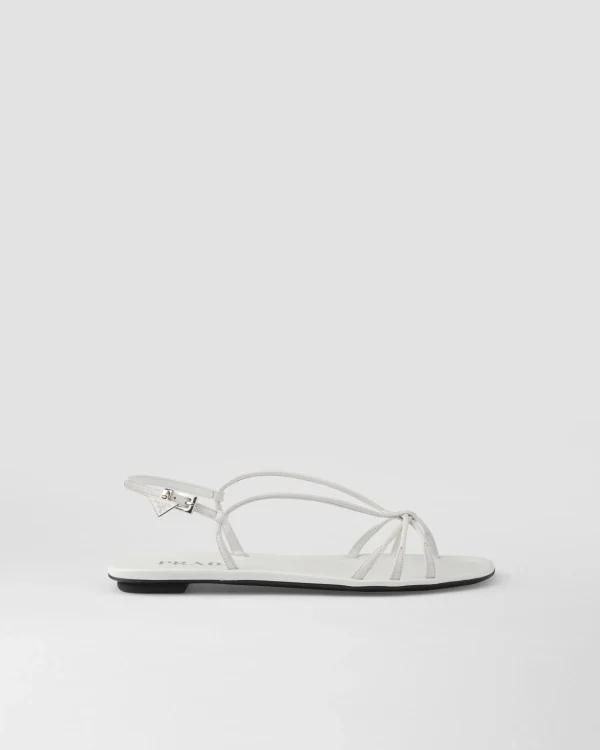 Sandals*Prada Flat leather sandals White