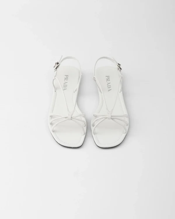 Sandals*Prada Flat leather sandals White