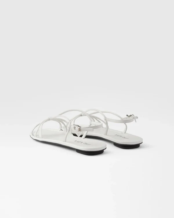 Sandals*Prada Flat leather sandals White