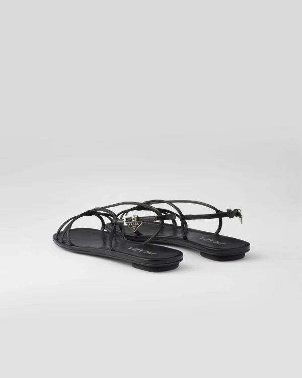 Sandals*Prada Flat leather sandals Black