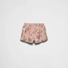 Trousers And Shorts*Prada Floral print jacquard shorts Begoniapink