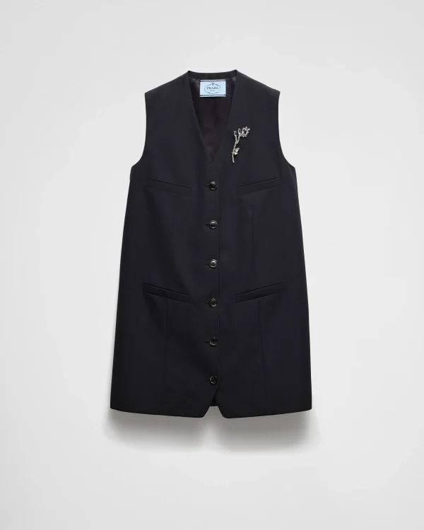 Dresses*Prada Gabardine mini-dress Navy