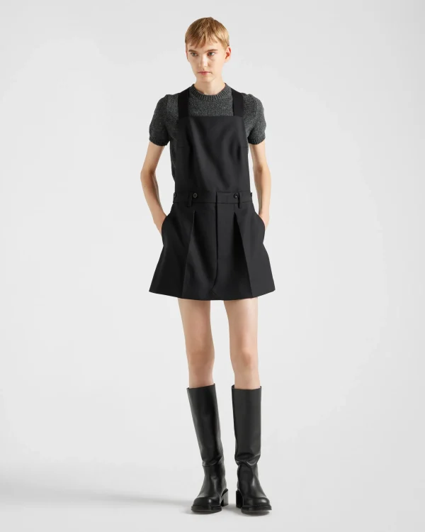 Dresses*Prada Gabardine mini-dress Black