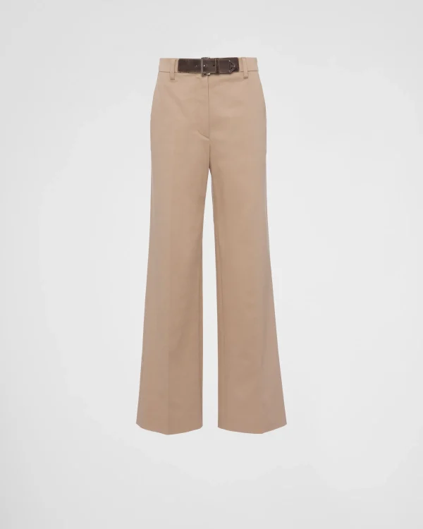 Trousers And Shorts*Prada Gabardine pants Khaki