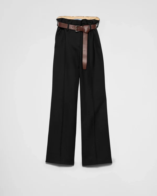 Trousers And Shorts*Prada Gabardine pants Black