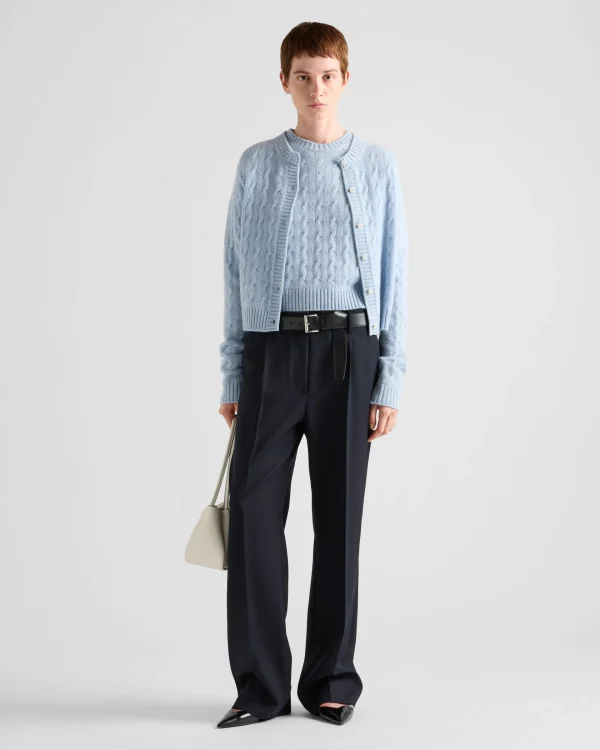 Trousers And Shorts*Prada Gabardine pants Navy