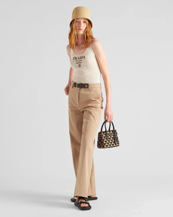 Trousers And Shorts*Prada Gabardine pants Khaki