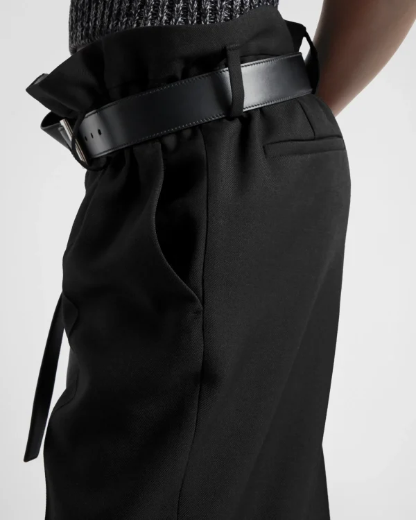 Trousers And Shorts*Prada Gabardine pants Black