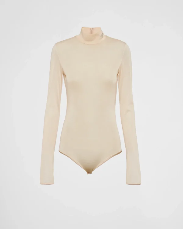 Shirts And Tops*Prada Gazar jersey bodysuit Desertbeige