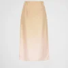 Skirts*Prada Gradient twill midi-skirt Cord