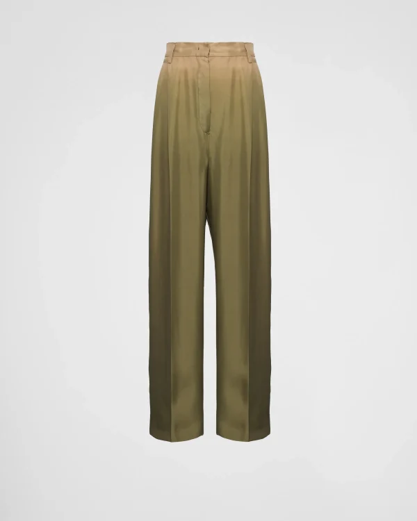 Trousers And Shorts*Prada Gradient twill pants Militarygreen