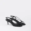 Sandals*Prada Heeled leather sandals Black