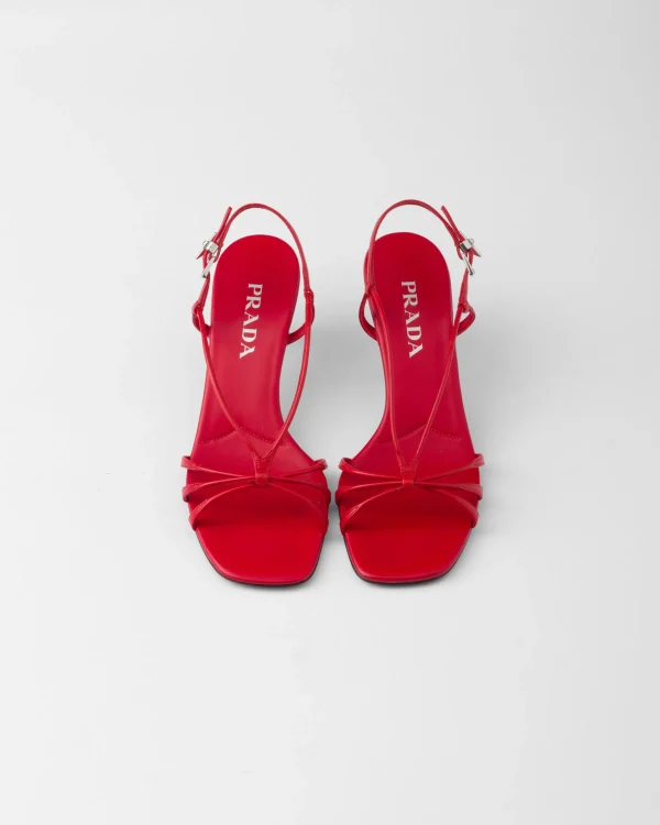 Sandals*Prada Heeled leather sandals Red